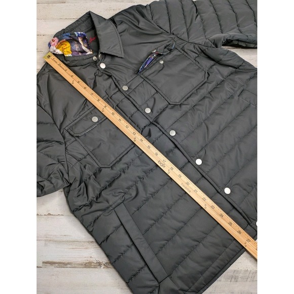 Robert Graham Quilted Field Jacket Size XL Black Men's NWT Snap Button Pockets - Picture 14 of 15